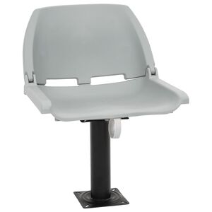 vidaXL 2-dielne skladacie sedadlo do člna bez vankúša, sivé 48x51x41cm