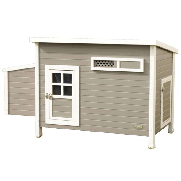 Kerbl ECO kur&iacute;n Barney sivo-biely 137x73x83 cm plastov&yacute;