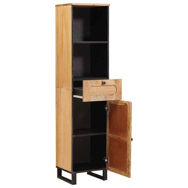 vidaXL K&uacute;peľňov&aacute; skriňa Hned&aacute; 38 x 33 x 160 cm Mas&iacute;vne mango drevo