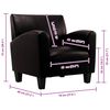 vidaXL Kreslo, tmavohned&eacute;, umel&aacute; koža