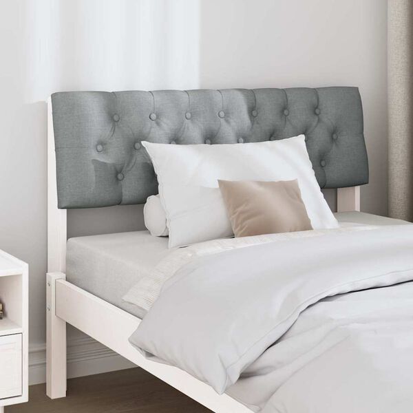 vidaXL Čal&uacute;nen&eacute; čelo postele Svetlosiv&aacute; 100 cm