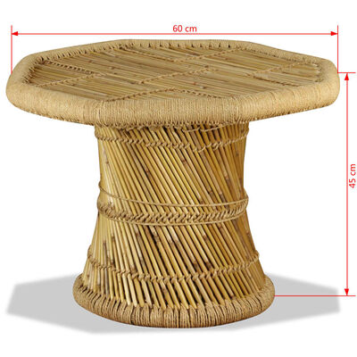 vidaXL Konferenčný stolík, bambus, osemuholník 60x60x45 cm