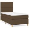 vidaXL Boxspring posteľ s matracom tmavohned&aacute; 90x190 cm l&aacute;tka