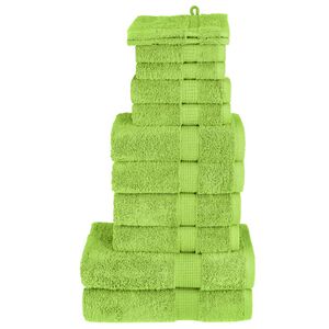vidaXL 12-dielna pr&eacute;miov&aacute; sada uter&aacute;kov SOLUND zelen&aacute; 600 g/m&sup2;