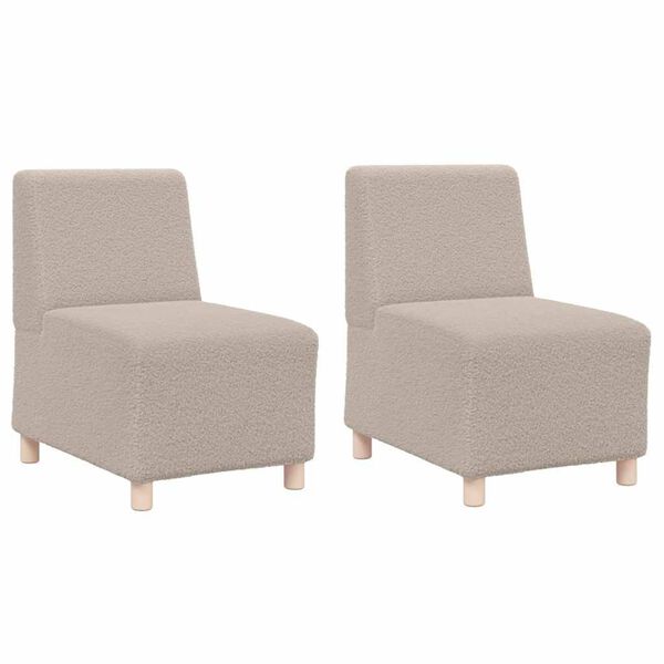 vidaXL Bezr&uacute;čkov&aacute; modul&aacute;rna sofa jednotka 2 pcs Svetlosiv&aacute;
