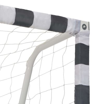 vidaXL Futbalová bránka 300x200x90 cm kovová čierna a biela