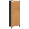 vidaXL Highboard Čierny dub 69,5 x 34 x 180 cm Kompozitn&eacute; drevo