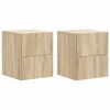 vidaXL N&aacute;stenn&aacute; nočn&aacute; skrinka 2 pcs Dub sonoma 33 x 34,5 x 40 cm