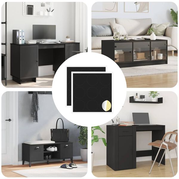 vidaXL Samolepiaci obal na skrutky 2 pcs Čierna &Oslash; 20 x 0,5 mm