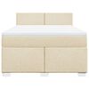 vidaXL Posteľn&yacute; r&aacute;m boxspring s matracom kr&eacute;mov&yacute; 160x200 cm l&aacute;tka