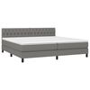 vidaXL Boxspring posteľ s matracom tmavosivá 200x200 cm látka
