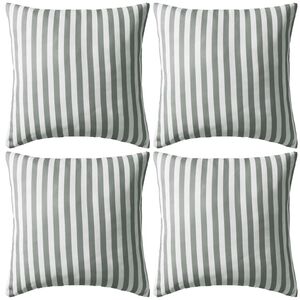 vidaXL Sivý vankúš do exteriéru, 4 ks, pásiková potlač, 45x45 cm