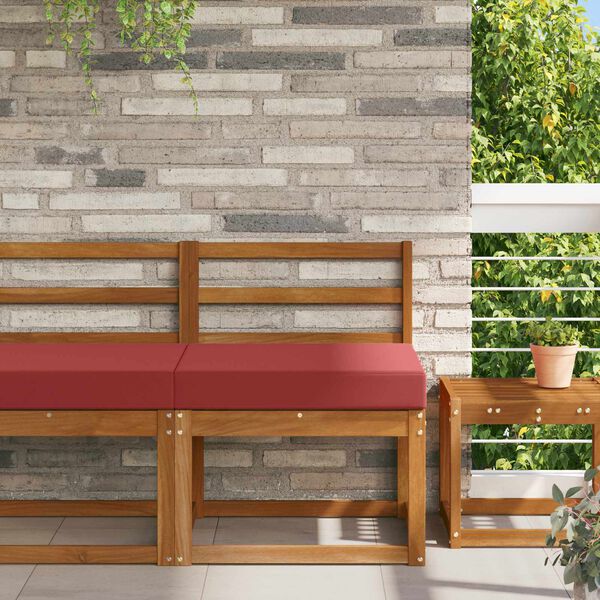 vidaXL Vank&uacute;&scaron; na vonkaj&scaron;iu pohovku v&iacute;novo červen&aacute; 60 x 60 x 8 cm