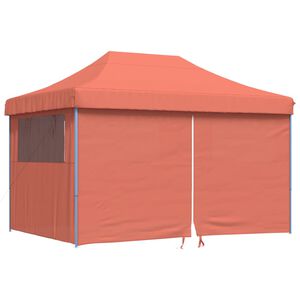 vidaXL Skladac&iacute; pop-up p&aacute;rty stan so 4 bočn&yacute;mi stenami terakotov&yacute;