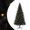 vidaXL Vianočn&yacute; stromček s 300 LED-i so stojanom Čierna 240 cm PVC