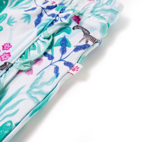 Detské kraťasy so šnúrkou farba ľanu a tmavomätové 116