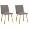 vidaXL Jedálenské stoličky 2 ks sivohnedé látkové