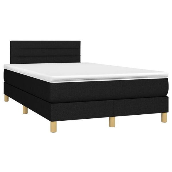 vidaXL Boxspring posteľ s matracom čierna 120x190 cm l&aacute;tka