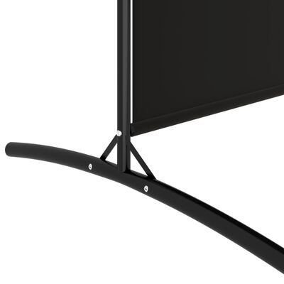 vidaXL 5-panelový paraván čierny 433x180 cm látkový