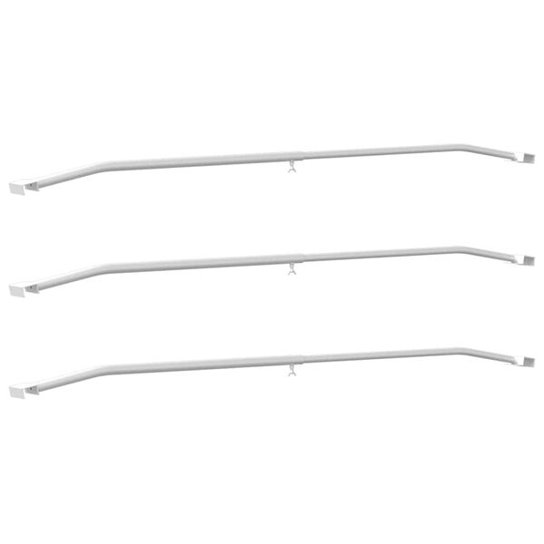 vidaXL Nosn&iacute;k plachty na pr&iacute;vesy 3 pcs Strieborn&aacute; 100-145 cm Hlin&iacute;k