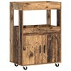 vidaXL Barov&yacute; voz&iacute;k Dubov&eacute; drevo 60 x 39.5 x 89 cm Kompozitn&eacute; drevo