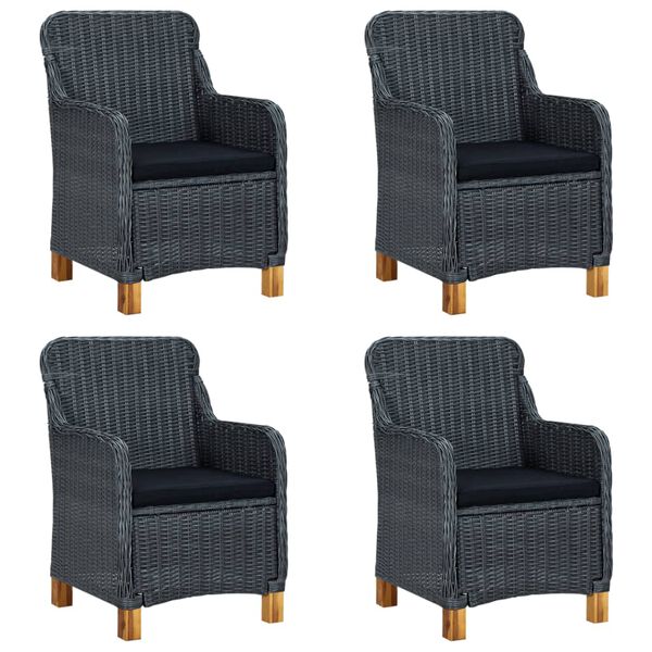 vidaXL 5-dielna z&aacute;hradn&aacute; jed&aacute;lensk&aacute; s&uacute;prava tmavosiv&aacute;