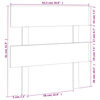vidaXL Čelo postele biele 93,5x3x81 cm masívna borovica