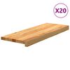 vidaXL Schodiskov&eacute; stupne 20 ks svetlohned&aacute; 70x30x2 cm dubov&yacute; mas&iacute;v