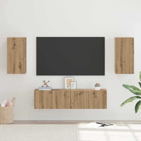 vidaXL Zostava TV skriniek 4 pcs dub artisan 30.5 x 30 x 60 cm