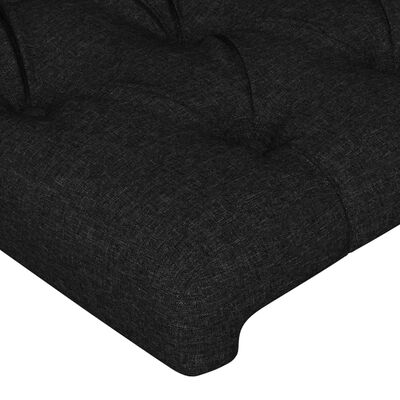 vidaXL Čelo postele s LED čierne 180x7x78/88 cm látka