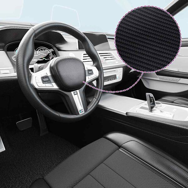 vidaXL Fólia na automobily 2 ks 3D čierna 100x150 cm+50x150 cm