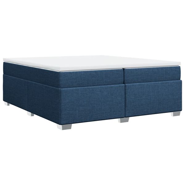 vidaXL Boxspring posteľ s matracom modr&aacute; 200x200 cm l&aacute;tka