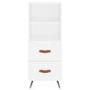 vidaXL Vysoká skrinka biela 34,5x34x180 cm spracované drevo