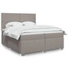 vidaXL Boxspring posteľ s matracom sivohned&yacute; 200x200 cm l&aacute;tka