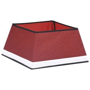 vidaXL Spodn&yacute; kryt na vianočn&yacute; stromček červeno-biely 48x48x25 cm