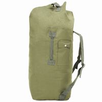 vidaXL Cestovná taška vo vojenskom štýle 85 l olivovo-zelená