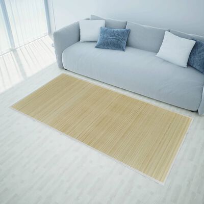 Obdĺžnikový prírodný bambusový koberec 80x200 cm