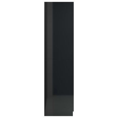 vidaXL Šatník, lesklý čierny 80x52x180 cm, kompozitné drevo