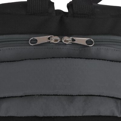 vidaXL Školský ruksak 40 l, čierno-sivý