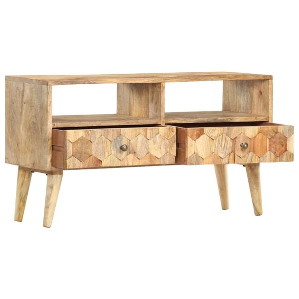 vidaXL TV skrinka 90x30x50 cm masívne mangovníkové drevo