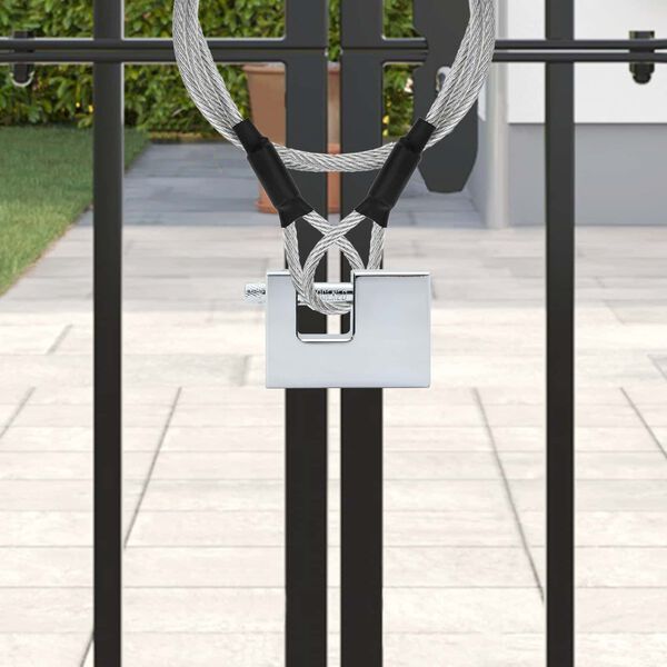 vidaXL Visiaci z&aacute;mok 2 pcs Strieborn&aacute; 6 x 2 x 4,5 cm Železo