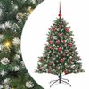 vidaXL Umel&yacute; vianočn&yacute; stromček Zelen&aacute; 150 cm PVC, plast a oceľ