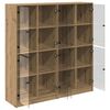 vidaXL Highboard 2 pcs Remeseln&yacute; dub 68 x 37 x 142 cm Kompozitn&eacute; drevo