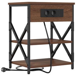 vidaXL Nočn&yacute; stol&iacute;k Hned&yacute; dub 41 x 31 x 51 cm Kompozitn&eacute; drevo