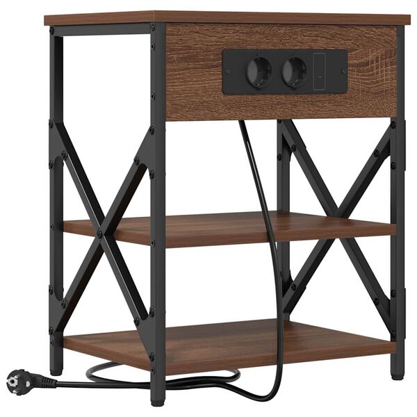 vidaXL Nočn&yacute; stol&iacute;k Hned&yacute; dub 41 x 31 x 51 cm Kompozitn&eacute; drevo