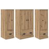 vidaXL Highboard 3 pcs Remeseln&yacute; dub 132 x 35,5 x 103,5 cm
