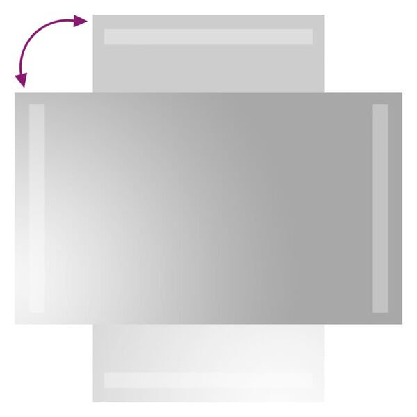 vidaXL LED k&uacute;peľňov&eacute; zrkadlo 30x50 cm