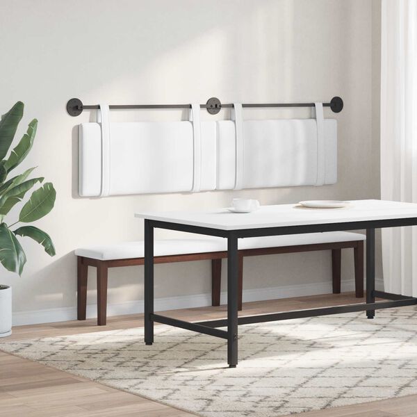 vidaXL Z&aacute;vesn&aacute; Čel&aacute; N&aacute;stenn&yacute; Jednofarebn&yacute; Biely 190 x 55 x 5 cm l&aacute;tka