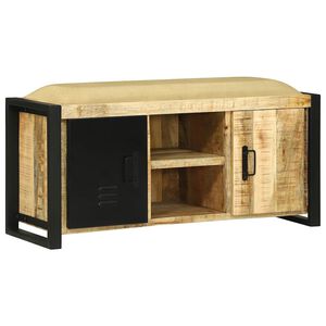 vidaXL Lavica do skrine Hned&aacute; 100 x 35 x 50 cm Mangov&yacute; mas&iacute;v