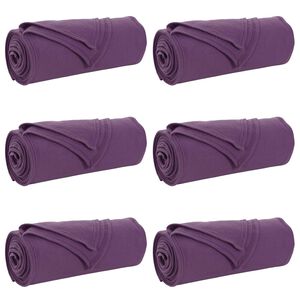 vidaXL Prikr&yacute;vky na hodenie 6 ks Fialov&aacute; 200 x 150 cm 2.61 kg Fl&iacute;s